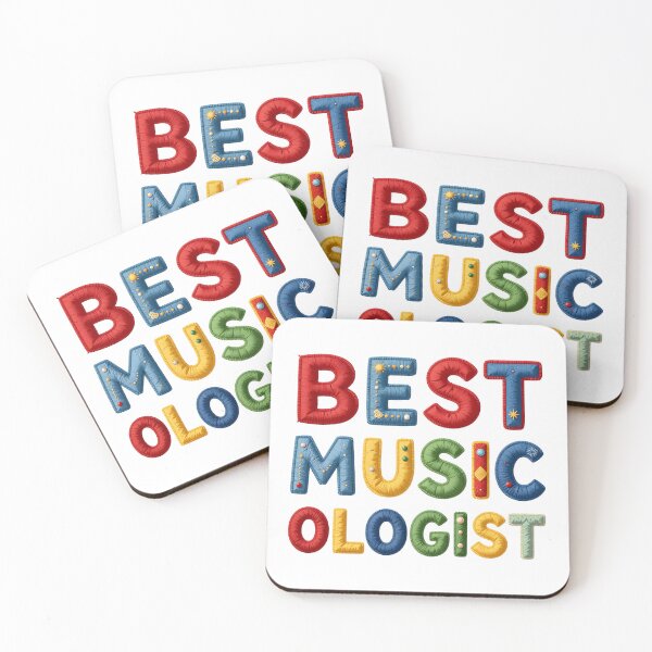 Item preview, BEST MUSICOLOGIST - IN COLORFUL FAUX LETTERING designed and sold by AlexOBrienArt.