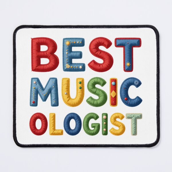 Item preview, BEST MUSICOLOGIST - IN COLORFUL FAUX LETTERING designed and sold by AlexOBrienArt.