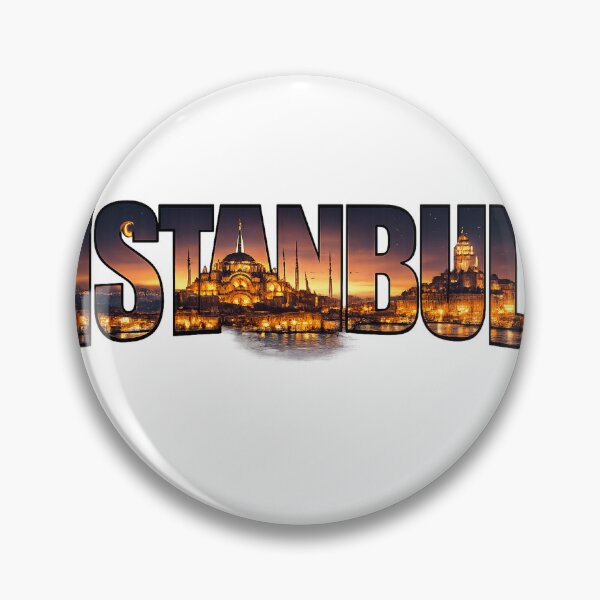 Item preview, Istanbul Skyline Night Typography City Design designed and sold by MIArt Studio.