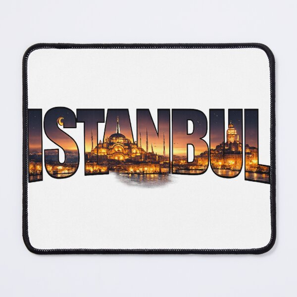 Item preview, Istanbul Skyline Night Typography City Design designed and sold by MIArt Studio.