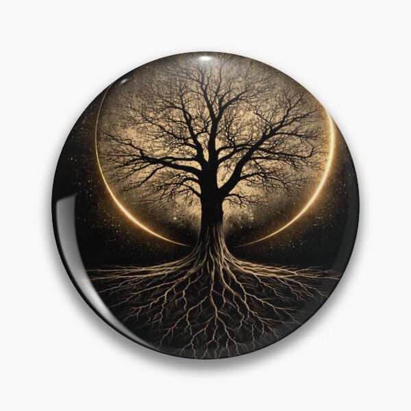 Aperçu de l'œuvre T-shirt Arbre enraciné, esthétique minimaliste et spirituelle de la nature, motif Arbre de Vie créée et vendue par MoosElkPL.