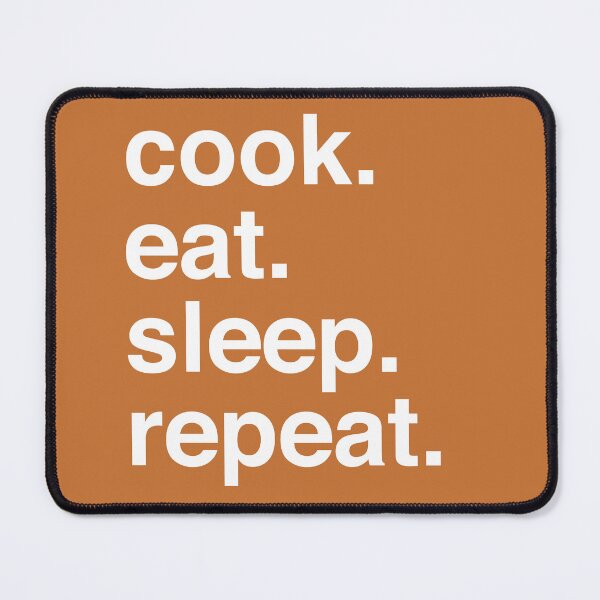 Item preview, Cook. Eat. Sleep. Repeat – Funny Kitchen Typography Art Gift for Home Chefs designed and sold by Katherine Ann.