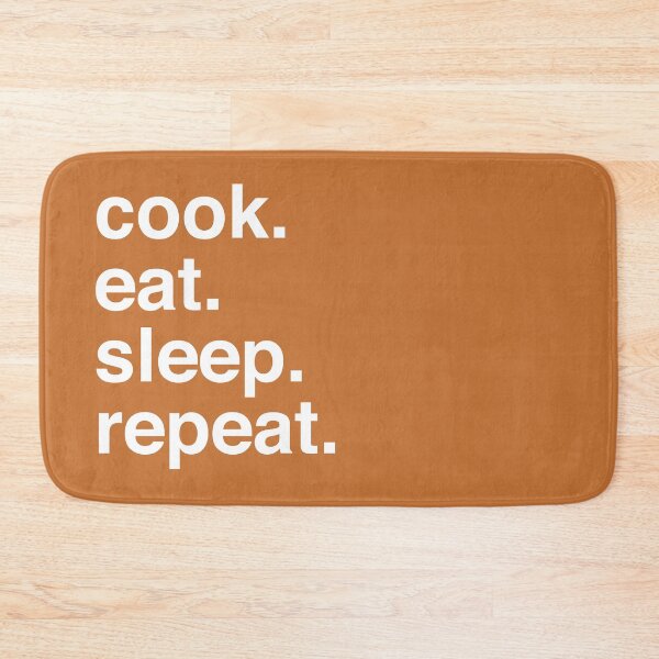 Item preview, Cook. Eat. Sleep. Repeat – Funny Kitchen Typography Art Gift for Home Chefs designed and sold by Katherine Ann.