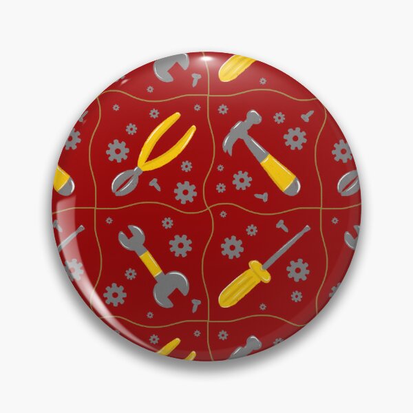 Item preview, Reb vermilion builder tools toolbox construction repeat seamless pattern designed and sold by ButterflyKissCollab.
