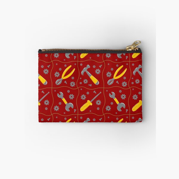 Item preview, Reb vermilion builder tools toolbox construction repeat seamless pattern designed and sold by ButterflyKissCollab.