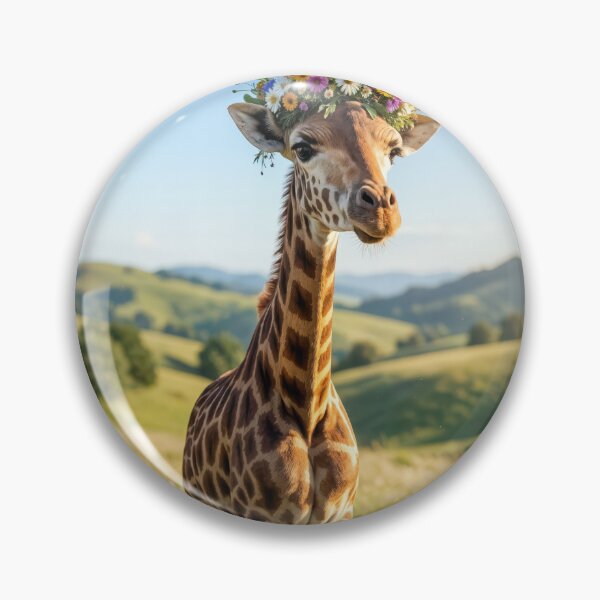 Item preview, Giraffe Wearing a Flower Crown designed and sold by Maria Dryfhout.