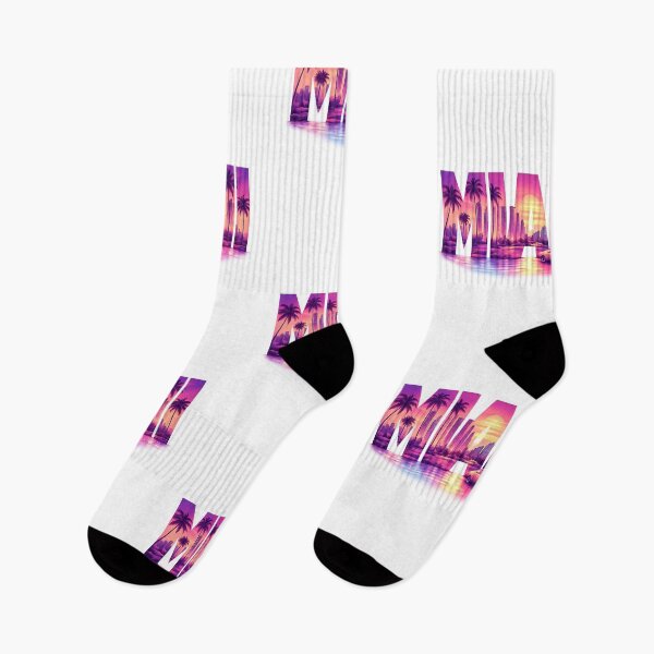 Item preview, Miami Sunset Retro Typography City Design designed and sold by MIArt Studio.