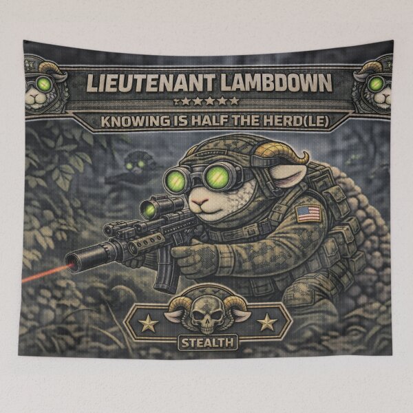 Item preview, Lieutenant Lambdown – Sheep-I Joe Stealth Sniper Parody designed and sold by Thpoar.