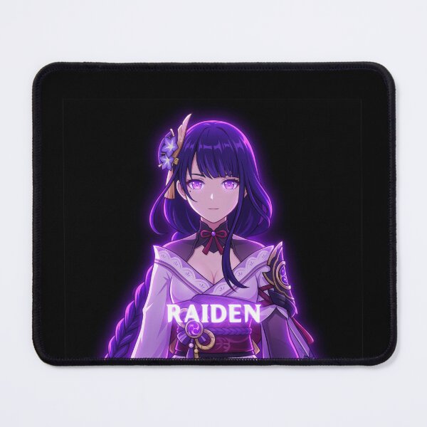 Item preview, Neon Plane of Euthymia Raiden Shogun - Fan Art Portrait designed and sold by EWCY store.
