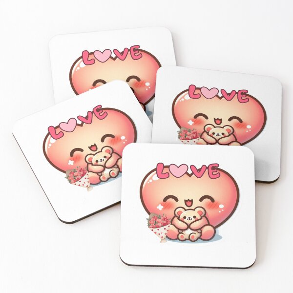 Item preview, Cute Kawaii Love Heart with Teddy Bear – Adorable Pink Aesthetic Sticker Design designed and sold by Pandey14.