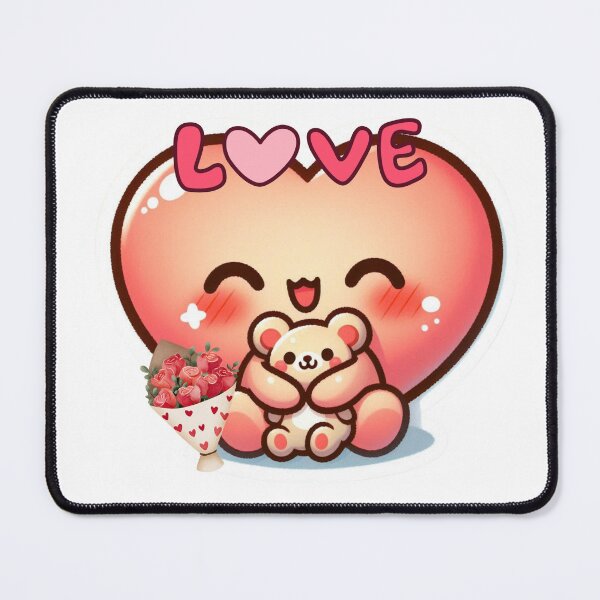 Item preview, Cute Kawaii Love Heart with Teddy Bear – Adorable Pink Aesthetic Sticker Design designed and sold by Pandey14.