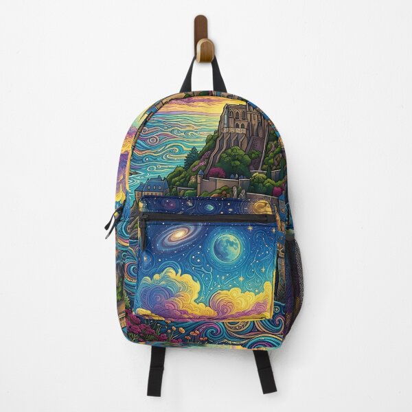 Item preview, Mont Saint Michel - Psychedelic Normandy Castle Art designed and sold by Lucid Dream Pixel.