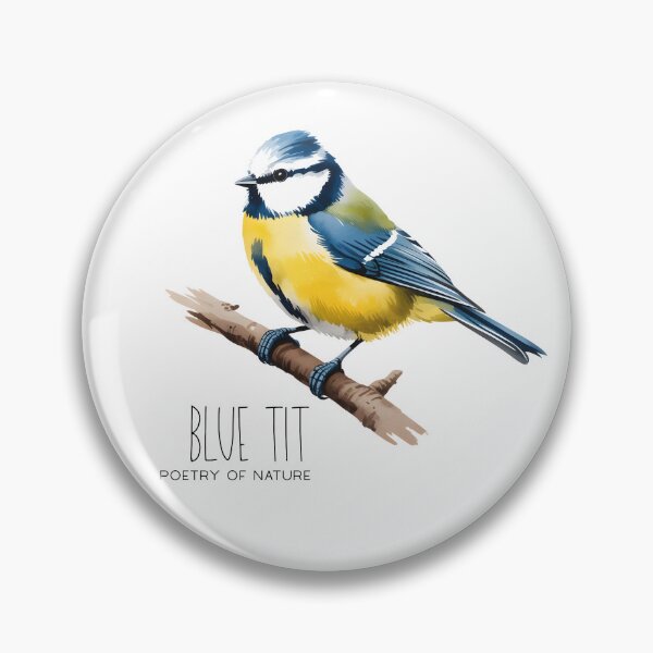 Item preview, Blue Tit Poetry of Nature – Cute Bird Illustration designed and sold by ArcticFoxStudio.