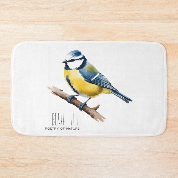 Item preview, Blue Tit Poetry of Nature – Cute Bird Illustration designed and sold by ArcticFoxStudio.