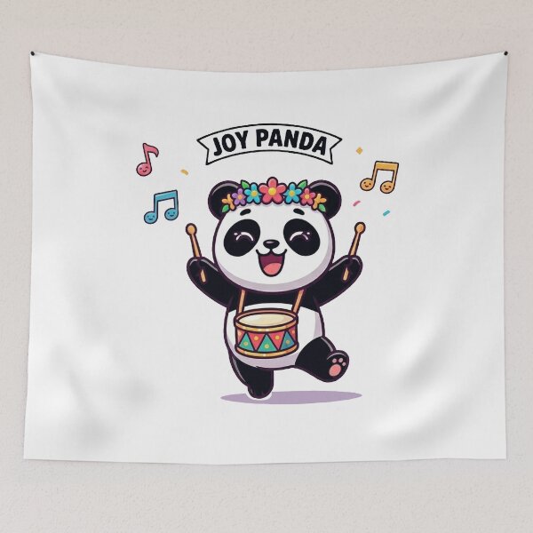 Item preview, Joy Panda Drummer in Bloom designed and sold by Krfto.