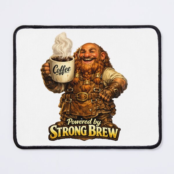 Item preview, Fantasy Dwarf Coffee Lover Powered by Strong Brew designed and sold by AleksKos.