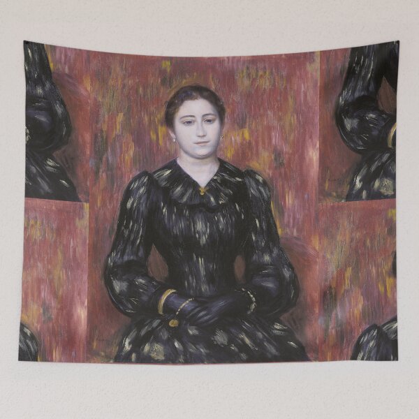 Aperçu de l'œuvre Portrait de Mme Paulin par Pierre-Auguste Renoir : Affiche élégante de portrait impressionniste créée et vendue par artofuniverse.