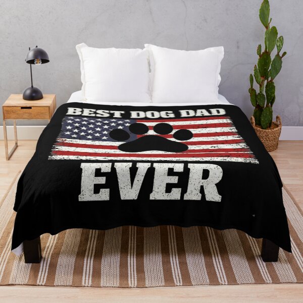 Item preview, Funny Dad Fathers Day Best Dog Dad Ever American Flag Men designed and sold by clothesy7.