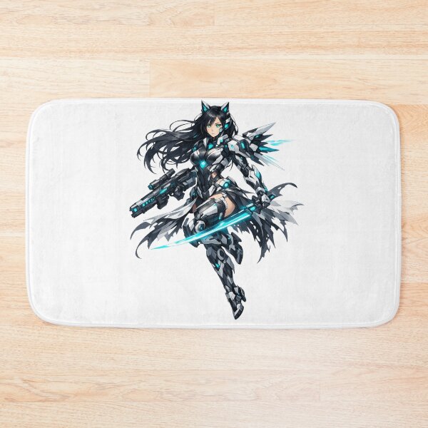 Item preview, Cybernetic Mecha Neko Assassin-Futuristic Sci-Fi Anime Girl designed and sold by Wear Sculpt.