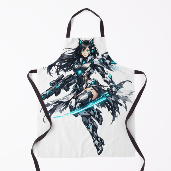 Item preview, Cybernetic Mecha Neko Assassin-Futuristic Sci-Fi Anime Girl designed and sold by Wear Sculpt.