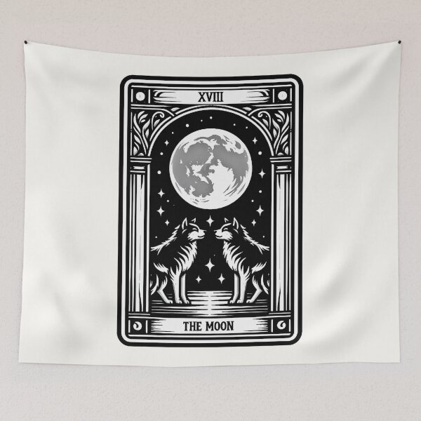 Item preview, The Moon tarot card designed and sold by Roberta Calabrese.