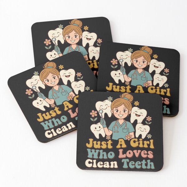 Item preview, Just A Girl Who Loves Clean Teeth — Retro Groovy Dental Hygienist Life Funny Dental Gift Shirt designed and sold by CottonFirst.
