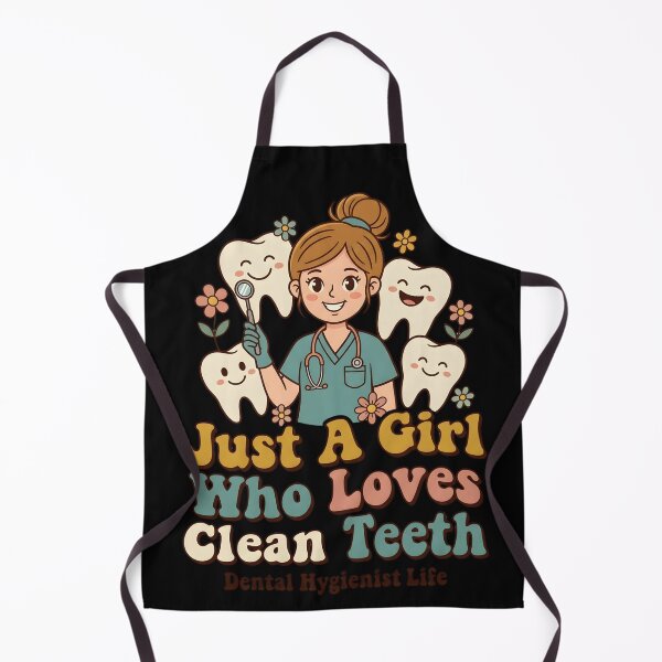 Item preview, Just A Girl Who Loves Clean Teeth — Retro Groovy Dental Hygienist Life Funny Dental Gift Shirt designed and sold by CottonFirst.