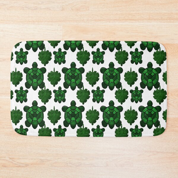 Item preview, Turtle Leaves Pattern Aesthetic Seamless Green Tortoise Tropical Nature DesignDesign with FlowersSeamless Ocean Animal Design designed and sold by HopeAndHustle.