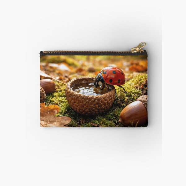 Item preview, Ladybug Drinking from an Acorn Cap designed and sold by Maria Dryfhout.