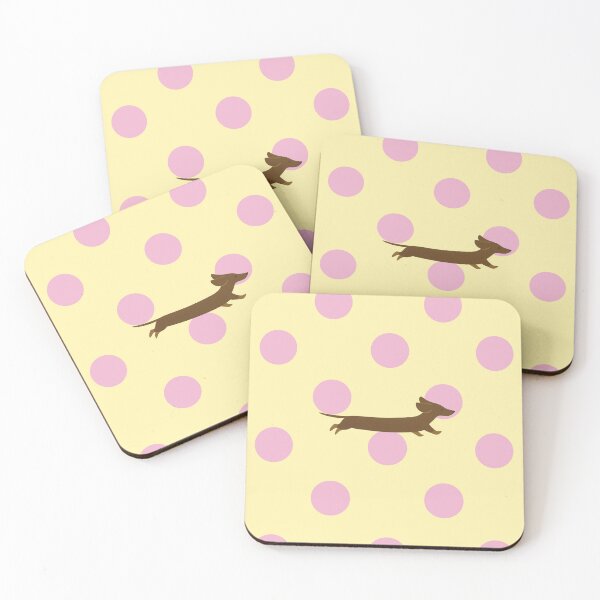 Item preview, Butter Yellow Polka Dot Dachshund Phone Case – Cute Sausage Dog Pattern in Soft Yellow & Pink designed and sold by FilipaAndrez.