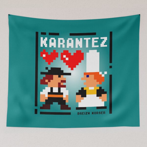 Item preview, Lovers of Brittany (Love in 8-bit) designed and sold by Breizh-Korser.
