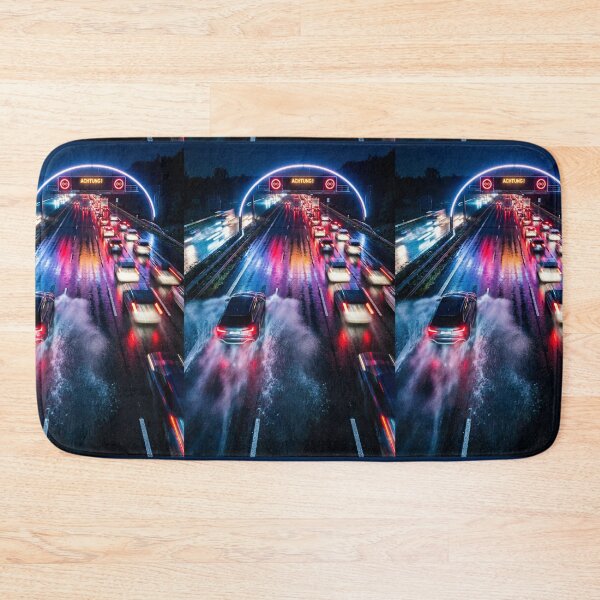 Item preview, High speed performance car on wet highway night designed and sold by RevUpDesign.