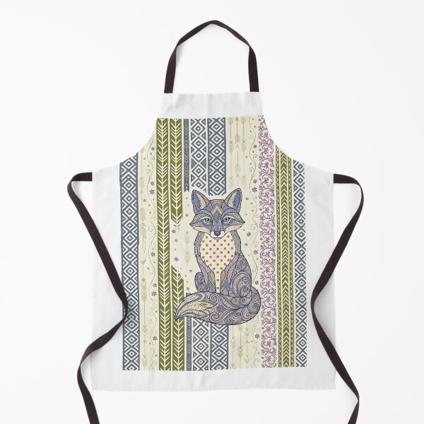Item preview, Boho Tribal Fox Mandala Pattern in Olive and Lavender designed and sold by SpoonLogiq.