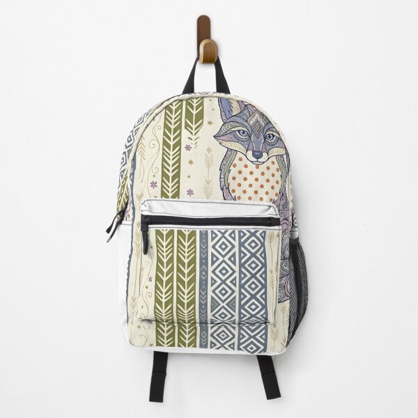 Item preview, Boho Tribal Fox Mandala Pattern in Olive and Lavender designed and sold by SpoonLogiq.