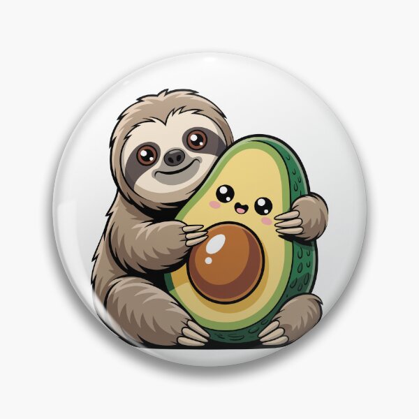 Item preview, Sloth Hugging a Cute Avocado designed and sold by jkrphoto.