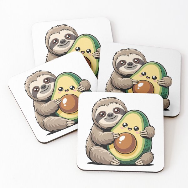 Item preview, Sloth Hugging a Cute Avocado designed and sold by jkrphoto.