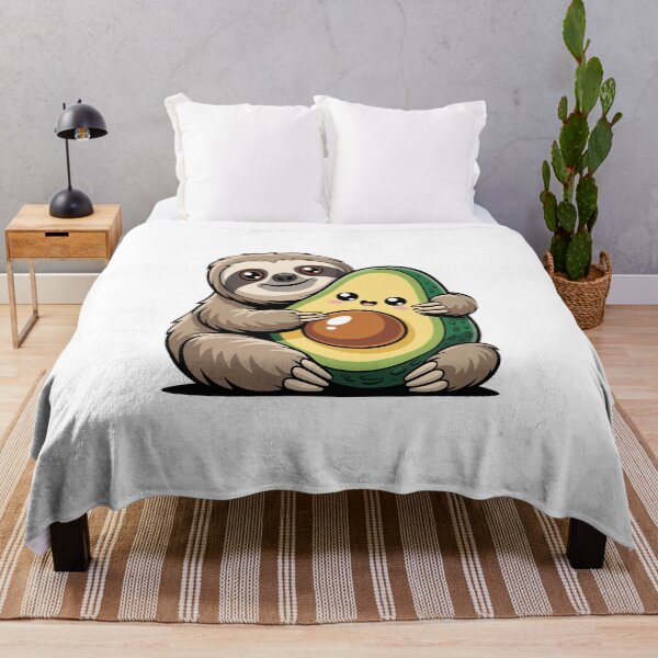 Item preview, Sloth Hugging a Cute Avocado designed and sold by jkrphoto.