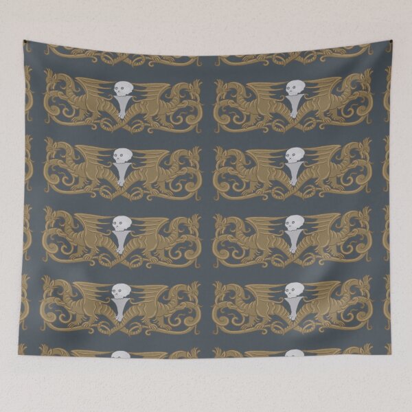 Item preview, Medieval skull and dragons designed and sold by Aisling Tierney.