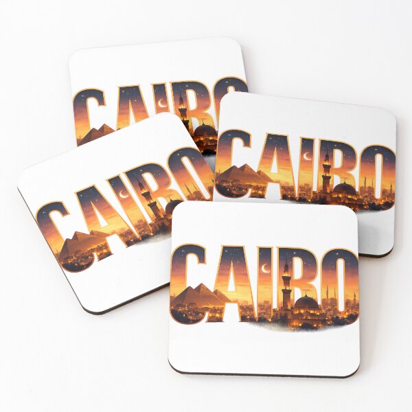 Item preview, Cairo Pyramids Sunset Typography Design designed and sold by MIArt Studio.