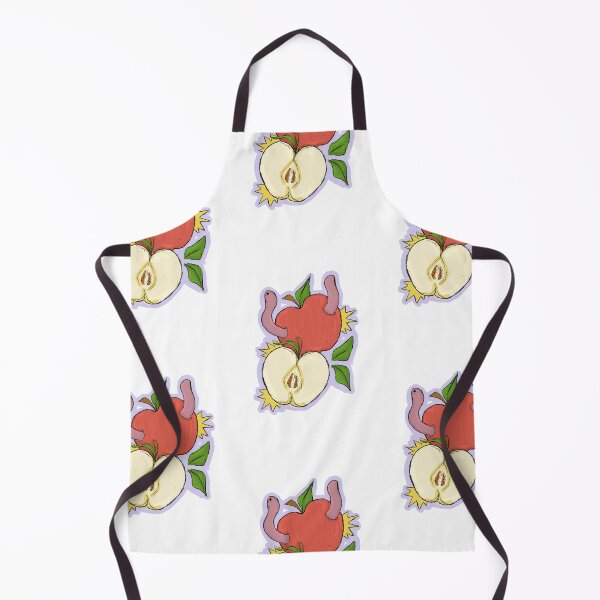 Item preview, apple and worms designed and sold by 7Lemonsocks.
