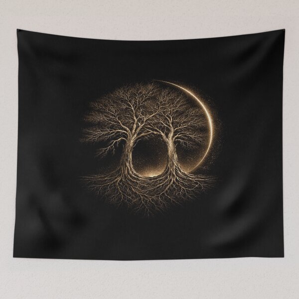 Item preview, Sacred Tree Portal Shirt Minimal Spiritual Nature Cosmic Tree Aesthetic T-Shirt designed and sold by MoosElkPL.