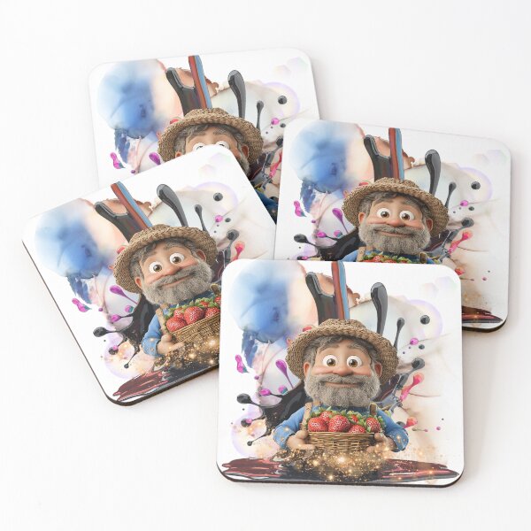 Item preview, Cute Farmer with Strawberries – Whimsical Garden Character Illustration, Funny Harvest Art, Kawaii Cottagecore Style designed and sold by ChenEngEng.