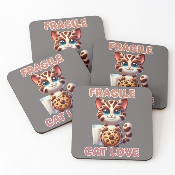 Item preview, Adorable Cereal Cookie Cat with Milk designed and sold by Art-Arcade6.