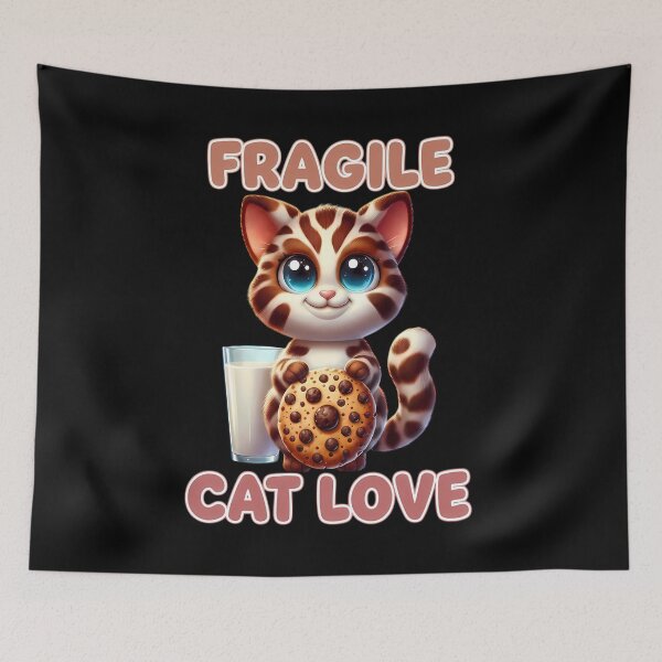 Item preview, Adorable Cereal Cookie Cat with Milk designed and sold by Art-Arcade6.