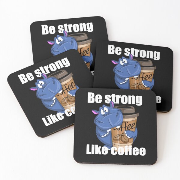 Item preview, Be strong hippo coffee white designed and sold by Maryart8.