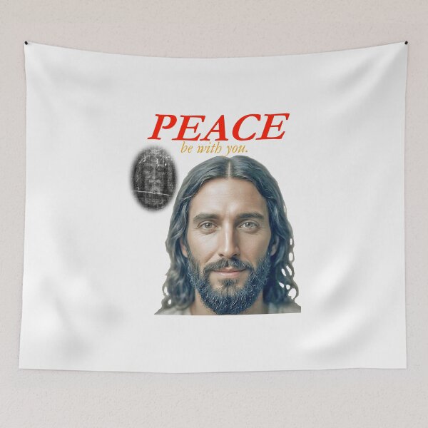 Item preview, Peace Be With You Jesus Shroud of Turin designed and sold by FiscalFashions.