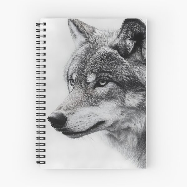 Item preview, Realistic Wolf pencil drawing  designed and sold by Pencil-Art.
