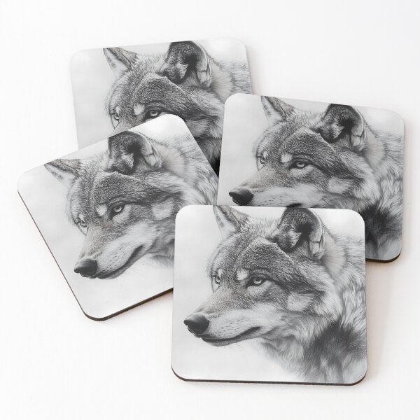 Item preview, Realistic Wolf pencil drawing  designed and sold by Pencil-Art.