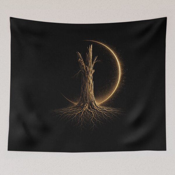 Item preview, Dead Tree Eclipse Shirt Minimal Dark Aesthetic Nature Spiritual T-Shirt designed and sold by MoosElkPL.