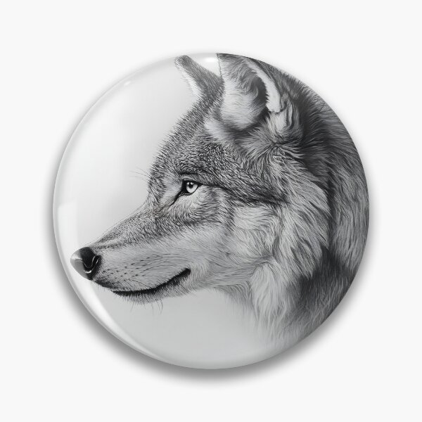 Item preview, Realistic Wolf pencil drawing  designed and sold by Pencil-Art.